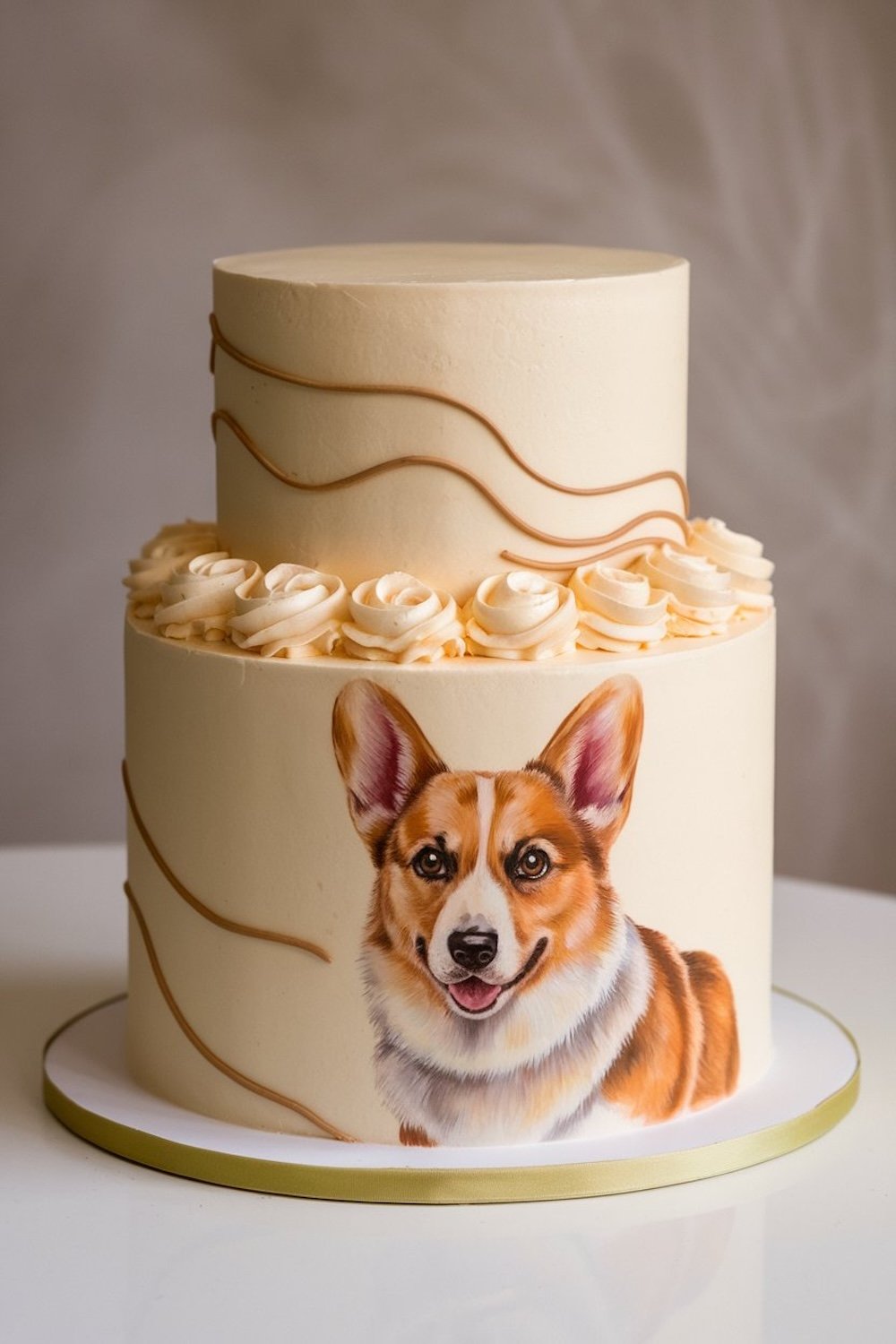 corgi dog cake idea