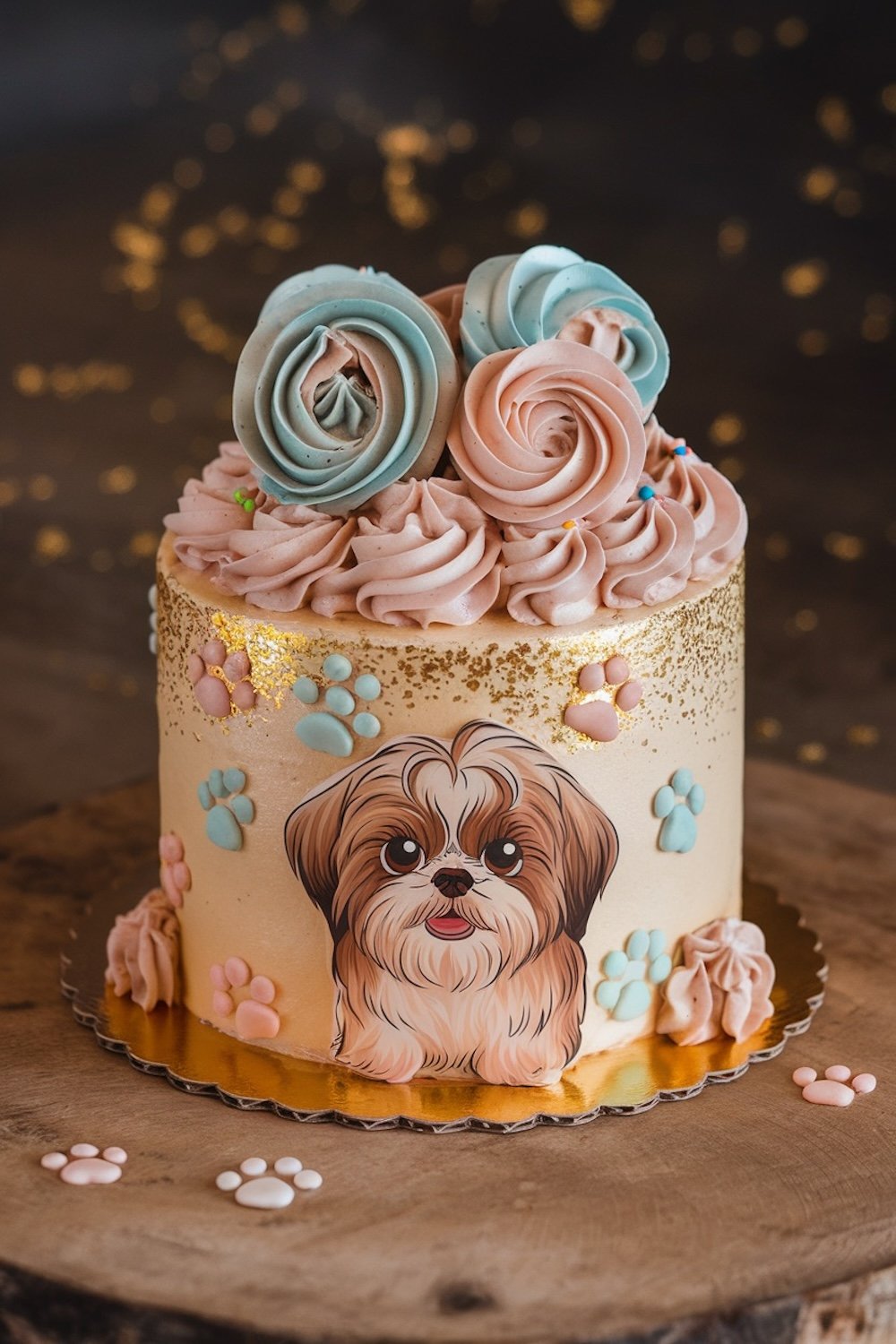 shi tzu dog cake idea