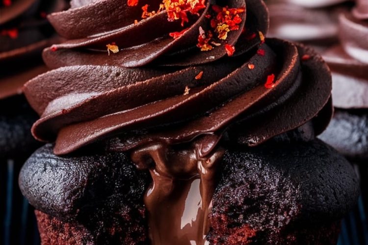 TRIPPLE CHOCOLATE CHILLY CUPCAKES