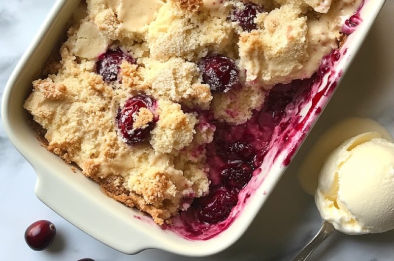 WHITE CHOCOLATE CRANBERRY DUMP CAKE RECIPE