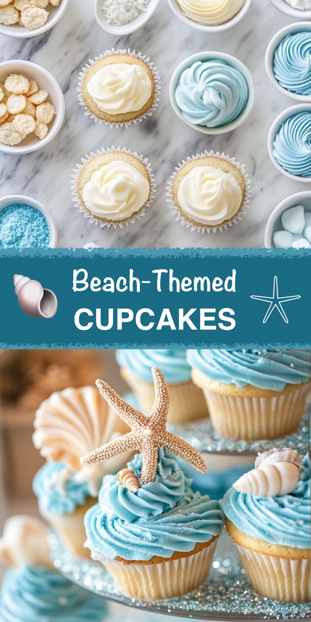 BEACH-THEMED CUPCAKES RECIPE - Emma's Cake Studio