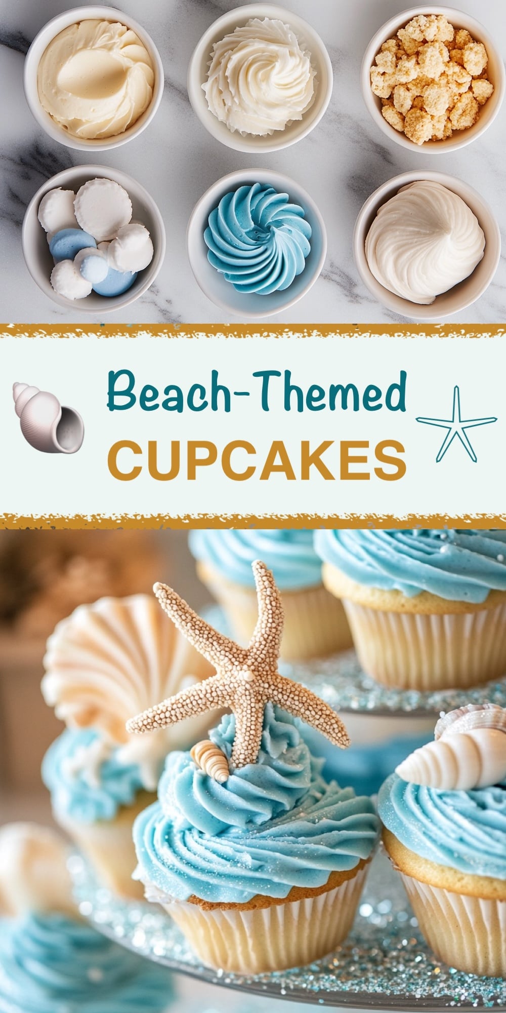 BEACHTHEMED CUPCAKES RECIPE Emma's Cake Studio — free download
