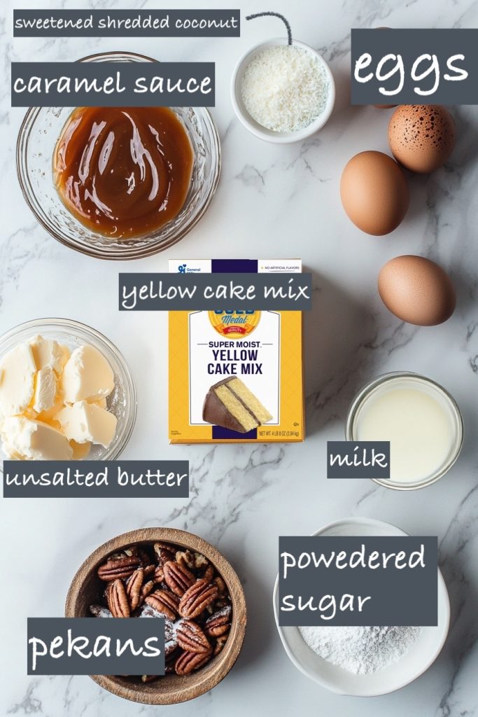 caramel dump cake ingredients