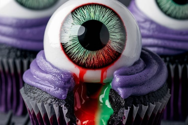 monster eye cupcakes