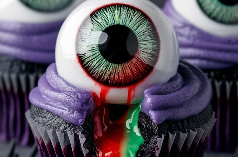 Monster Eye Cupcakes with Edible Goo: Unleash the Spooky Delights of Halloween