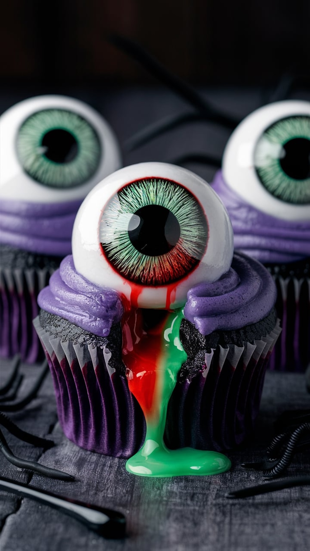 monster eye cupcakes