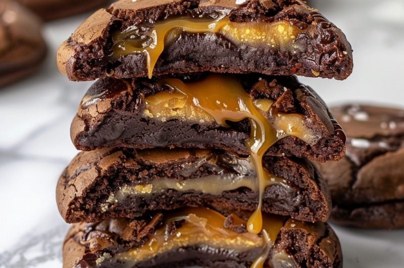 Salted Caramel Chocolate Cookies 