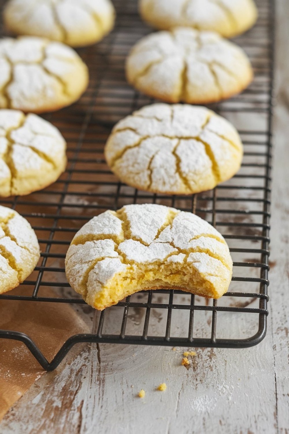 crinkle lemon cookies