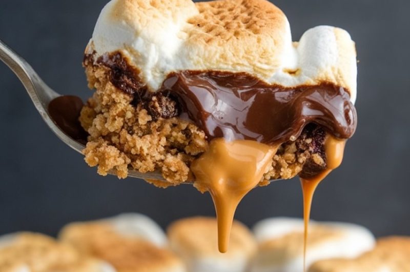 Peanut Butter S'mores Dump Cake