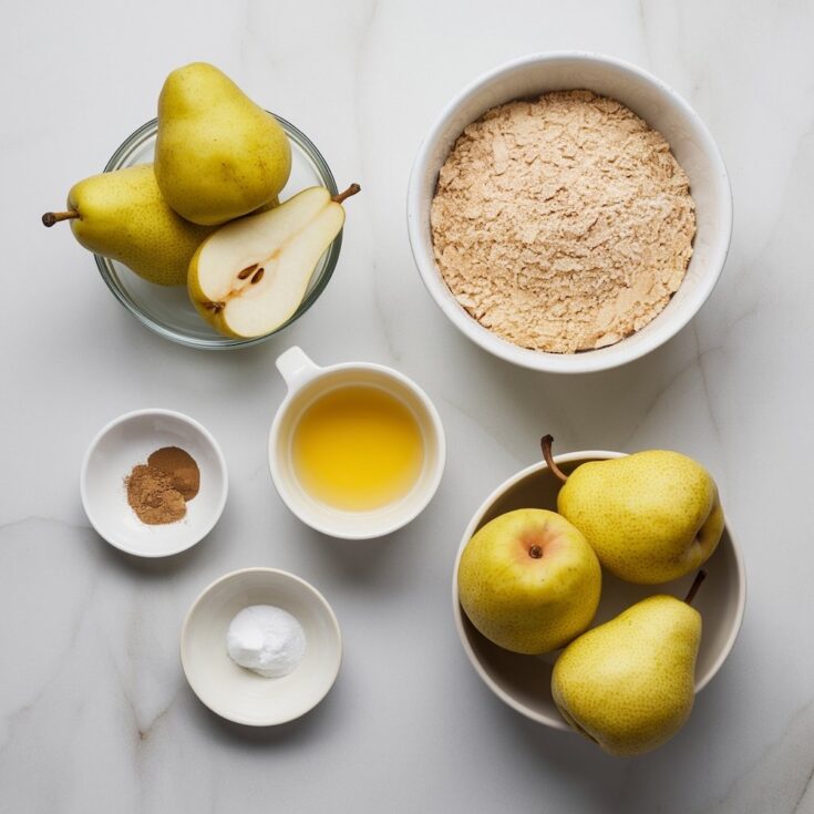 pear dump cake ingredients photo from top