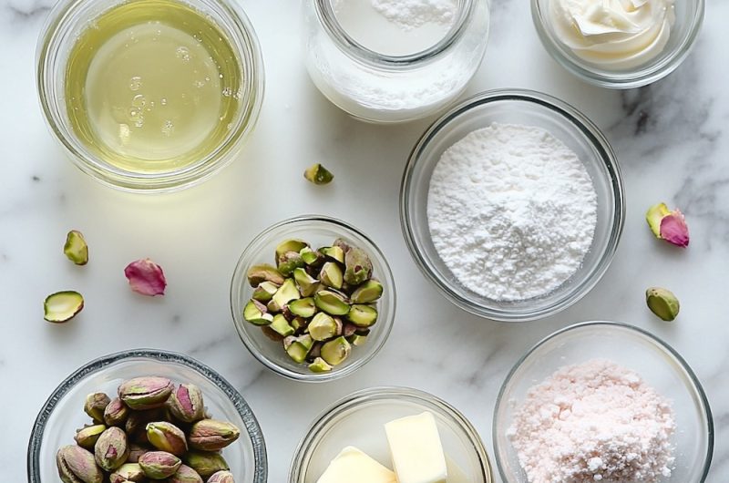 Rose and Pistachio Cupcakes: A Floral Delight