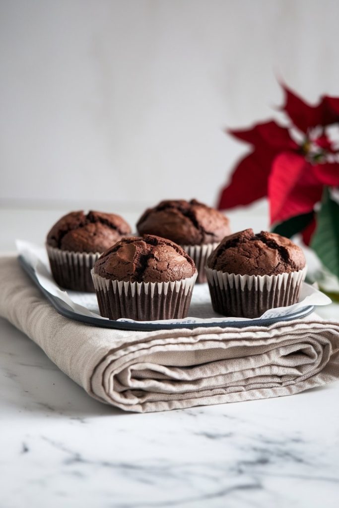 An arrangement of handcrafted fondant poinsettias in vibrant red with detailed green leaves. The center of each flower is adorned with small silver pearls, resembling the classic Christmas flower.