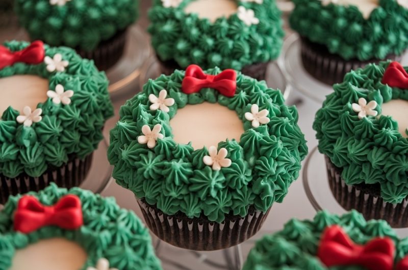 Chocolate Wreath Cupcakes Recipe