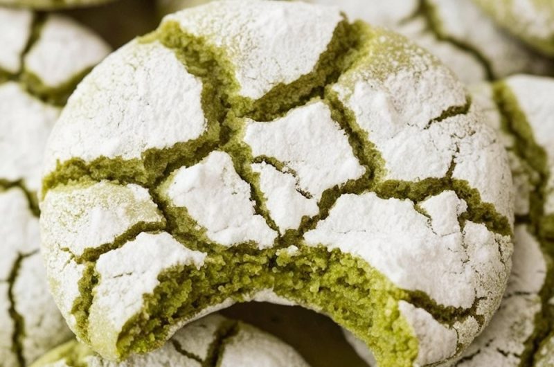 Matcha Crinkle Cookies