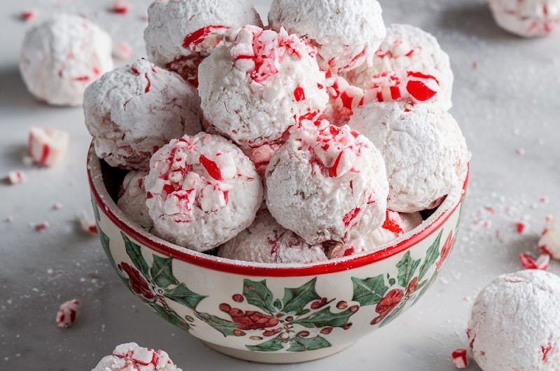 Peppermint Snowball Cookies Recipe