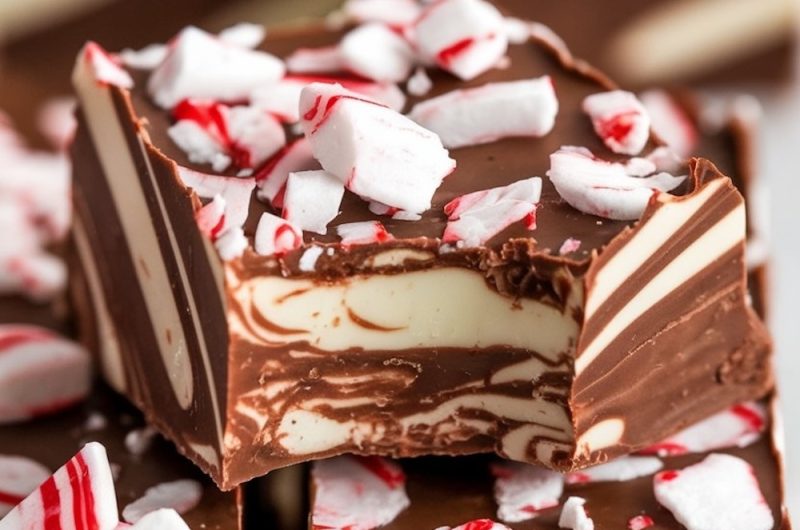 Peppermint Swirl Fudge