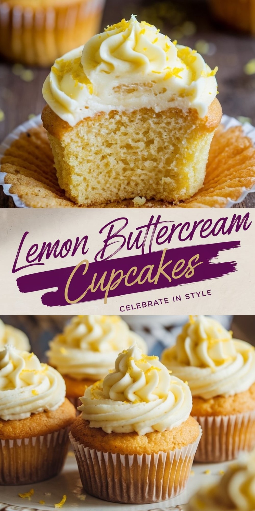 Light and fluffy lemon cupcakes topped with zesty lemon buttercream frosting, finished with a sprinkle of lemon zest. Their refreshing citrus flavor and bright presentation make them a delightful addition to any New Year’s Eve dessert spread.