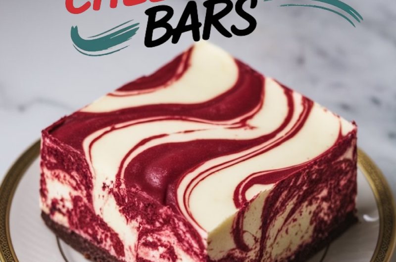Marbled Red Velvet Cheesecake Bars.