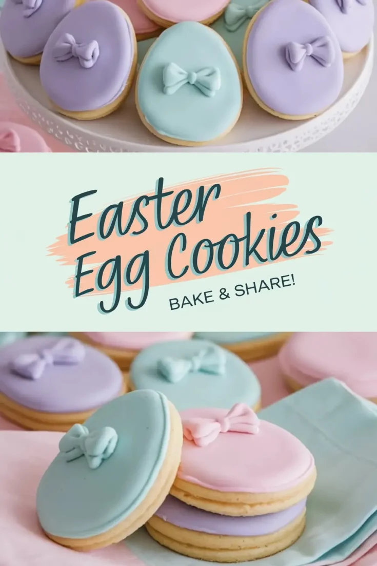 Easter Egg Cookies with Fondant Bows Recipe