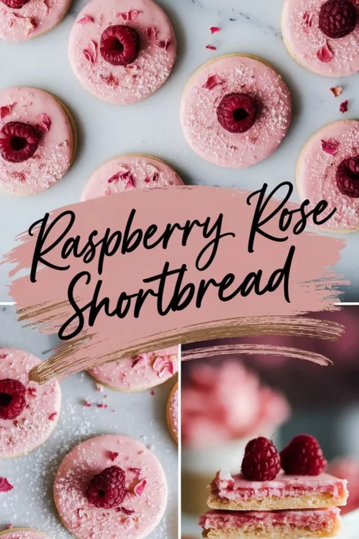 Raspberry Rose Shortbread Cookies - Emma's Cake Studio