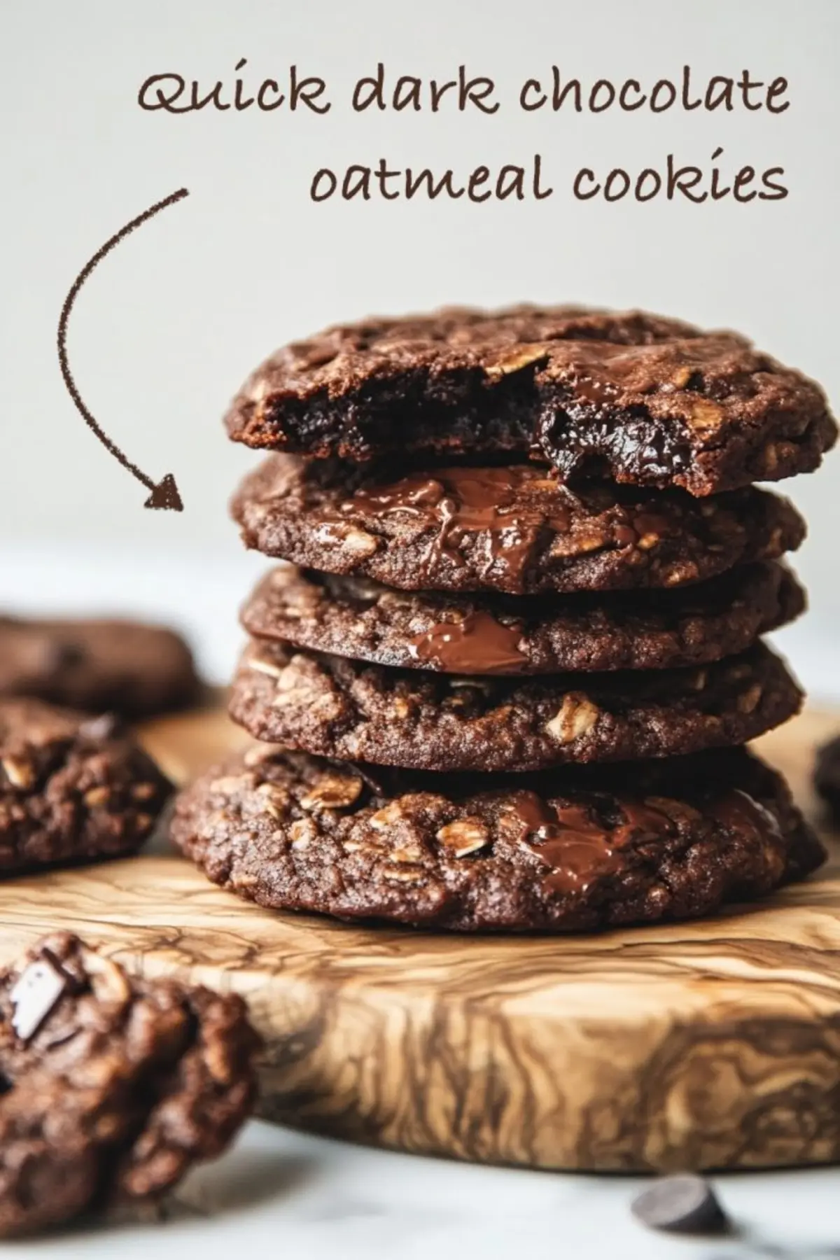 Dark Chocolate Oatmeal Cookies