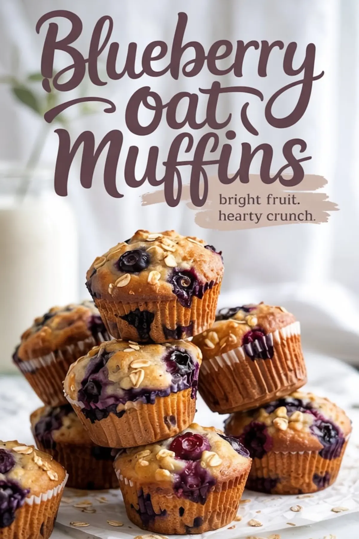 Easy Blueberry Muffins with Oats – The One-Bowl Recipe