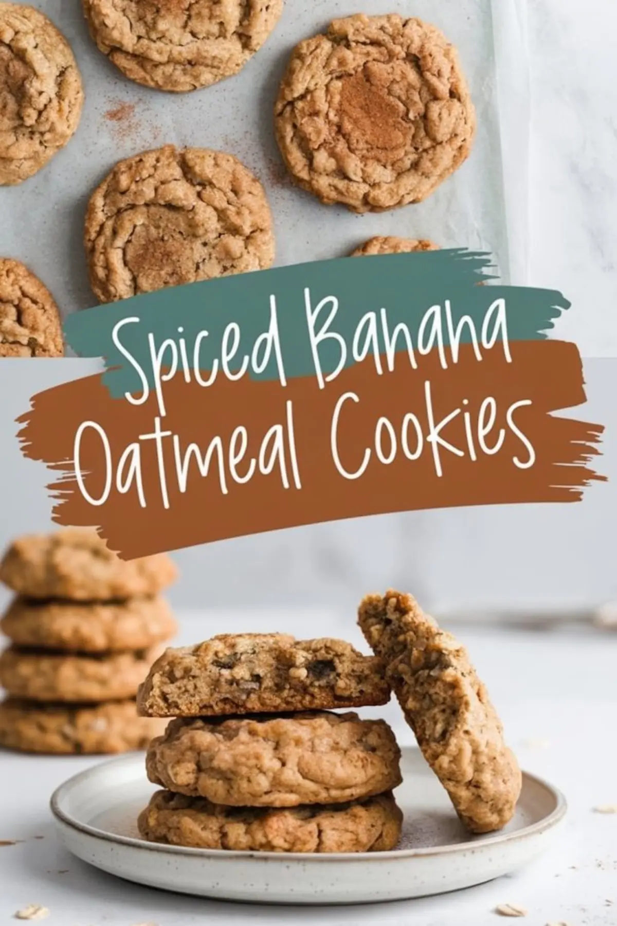 Spiced Banana Oatmeal Cookies