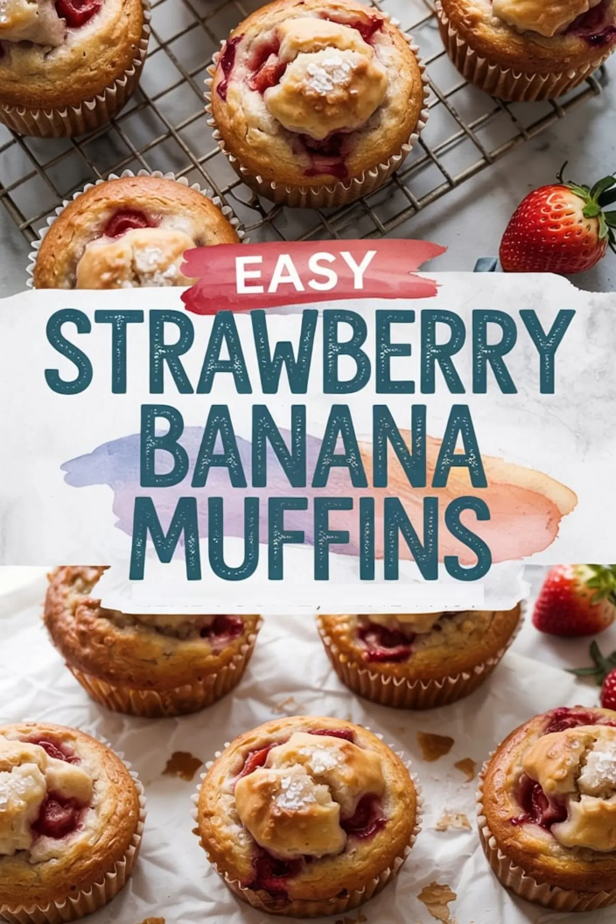 Strawberry Banana Muffins for When You Have Two Bananas and No Plan