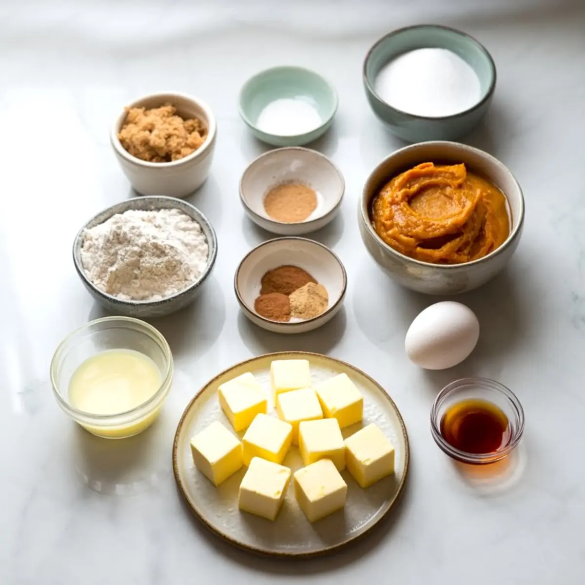 Collage image showing a tray of golden brown pumpkin scones with icing and a single scone on a blue plate, overlaid with the text "Easy Pumpkin Scones Recipe" in bold letters.