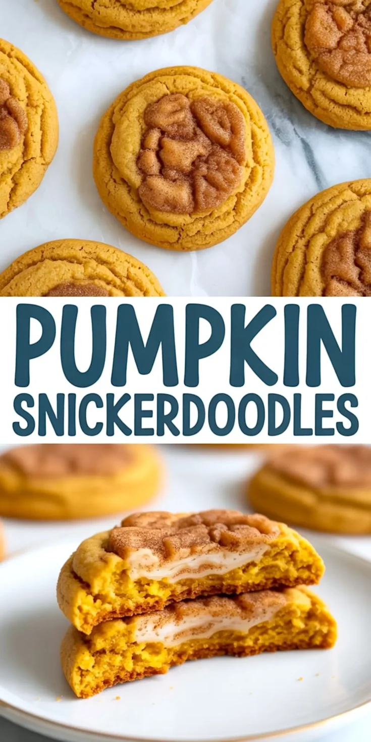 Pumpkin Snickerdoodle Cookies Recipe