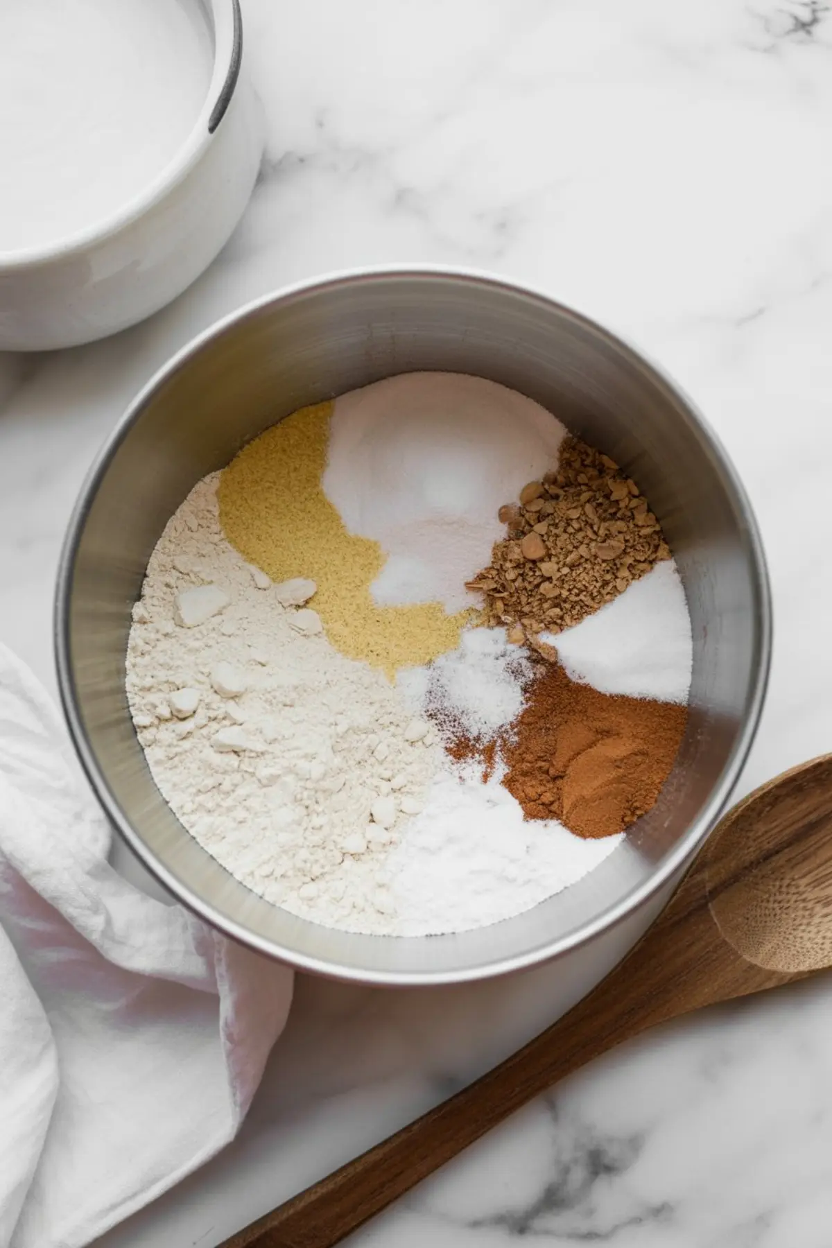 Smooth cream cheese mixture in a metal bowl with a spoon beside piped cream cheese dollops on parchment paper for cookie filling preparation.