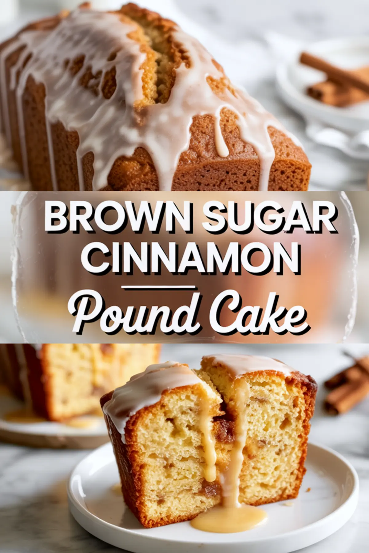 Brown Sugar Cinnamon Pound Cake with Glaze