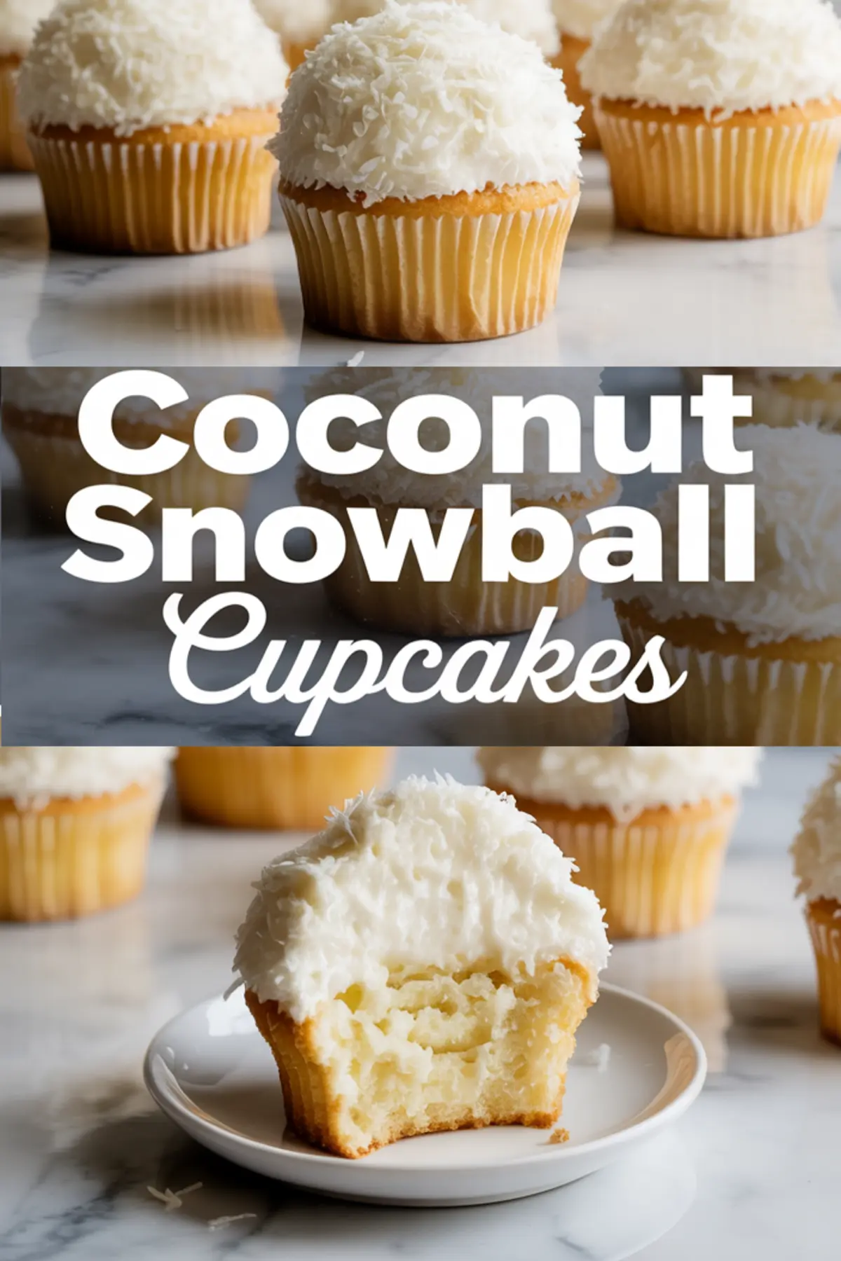 Coconut Snowball Cupcakes – Frosted Coconut Treats for the Holidays