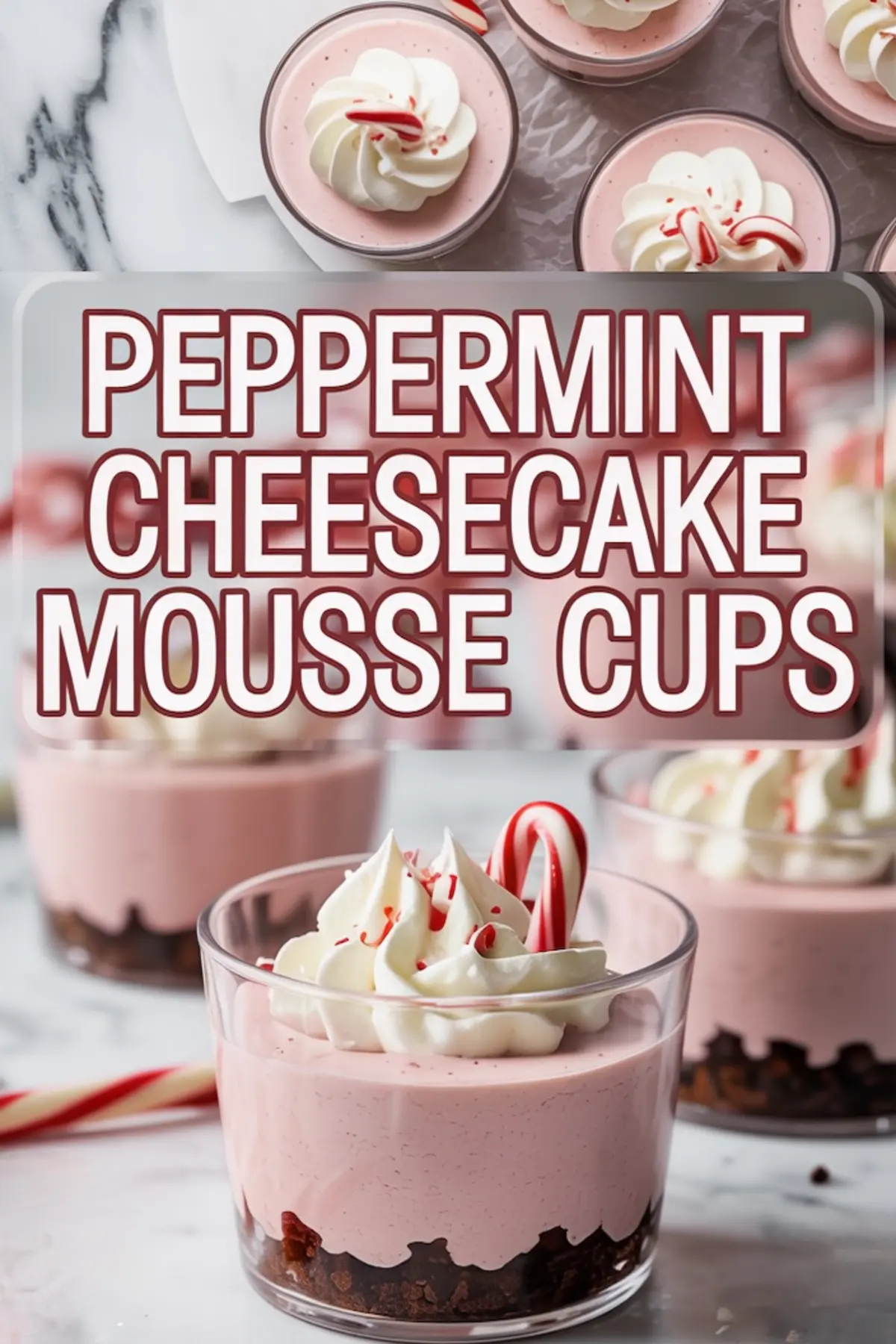 Peppermint Cheesecake Mousse Cups
