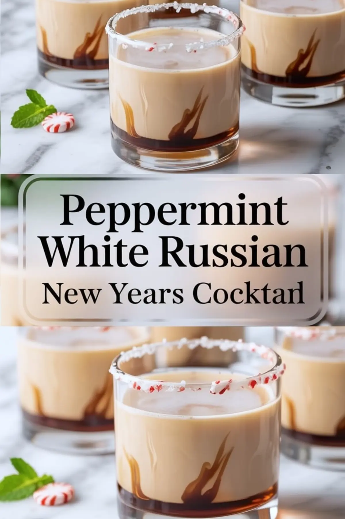 Peppermint White Russian Cocktail