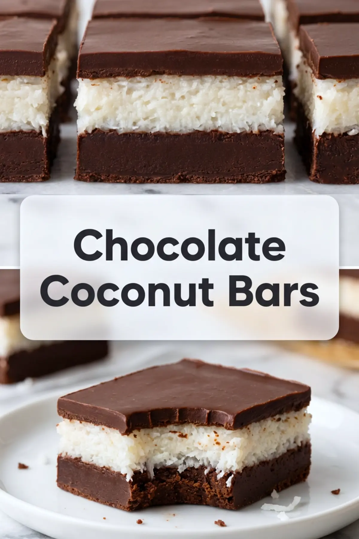Easy Chocolate Coconut Bars: Layered Dessert Squares