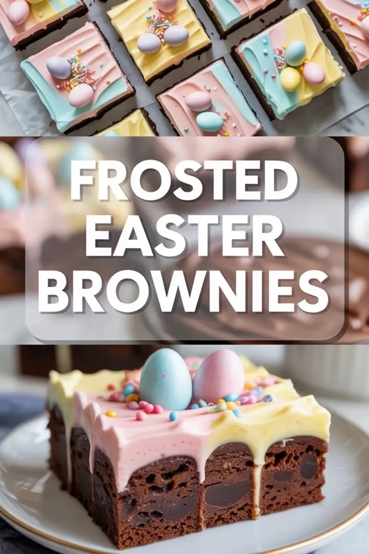 Frosted Mini Egg Easter Brownies Recipe