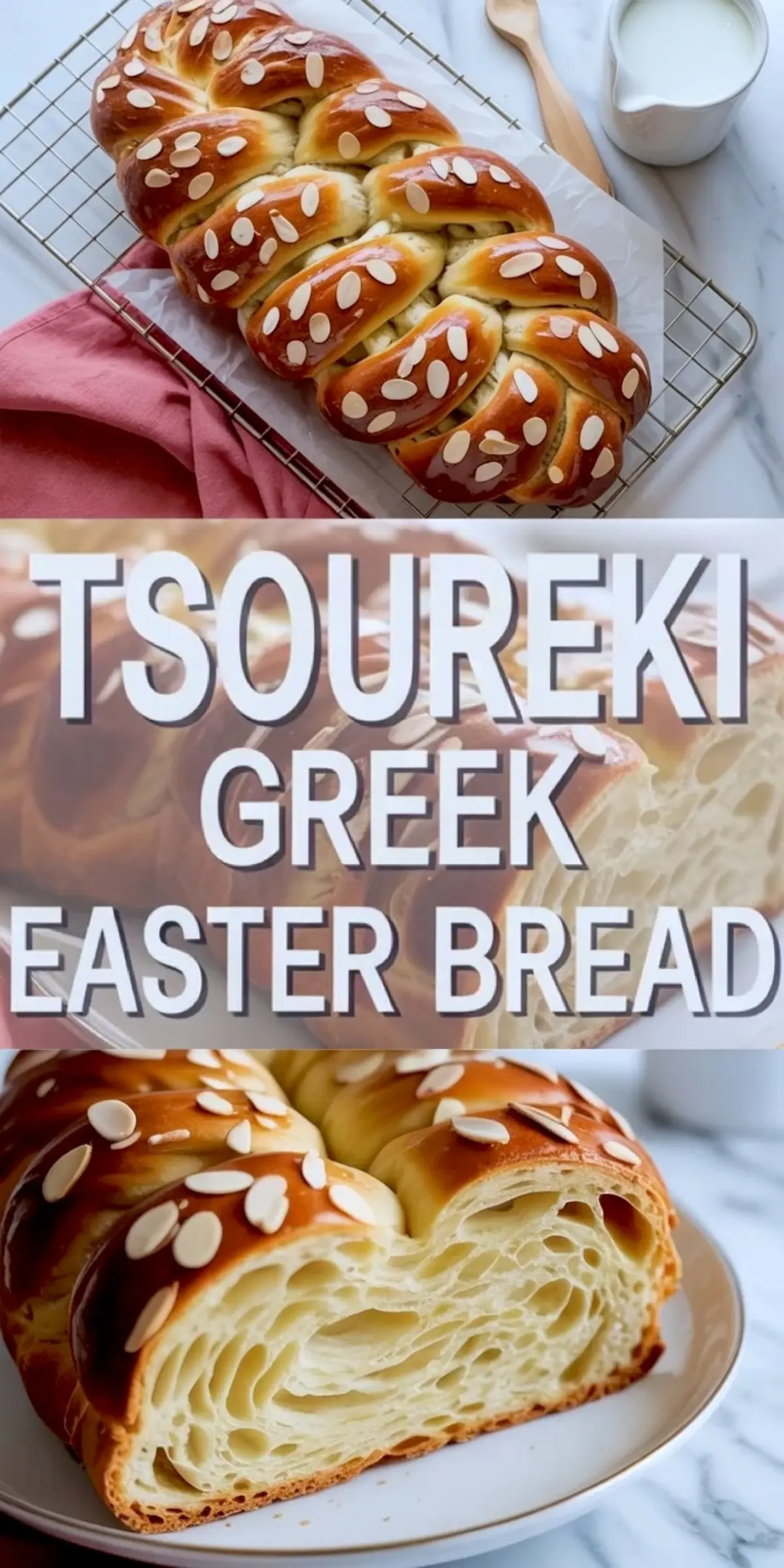 Traditional Greek Tsoureki: Greek Easter Brioche Bread Recipe