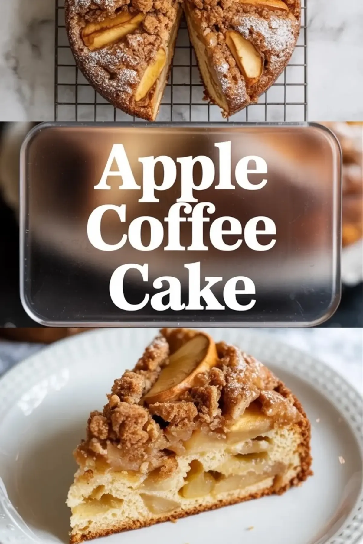 Apple Cinnamon Coffee Cake with Sour Cream and Streusel