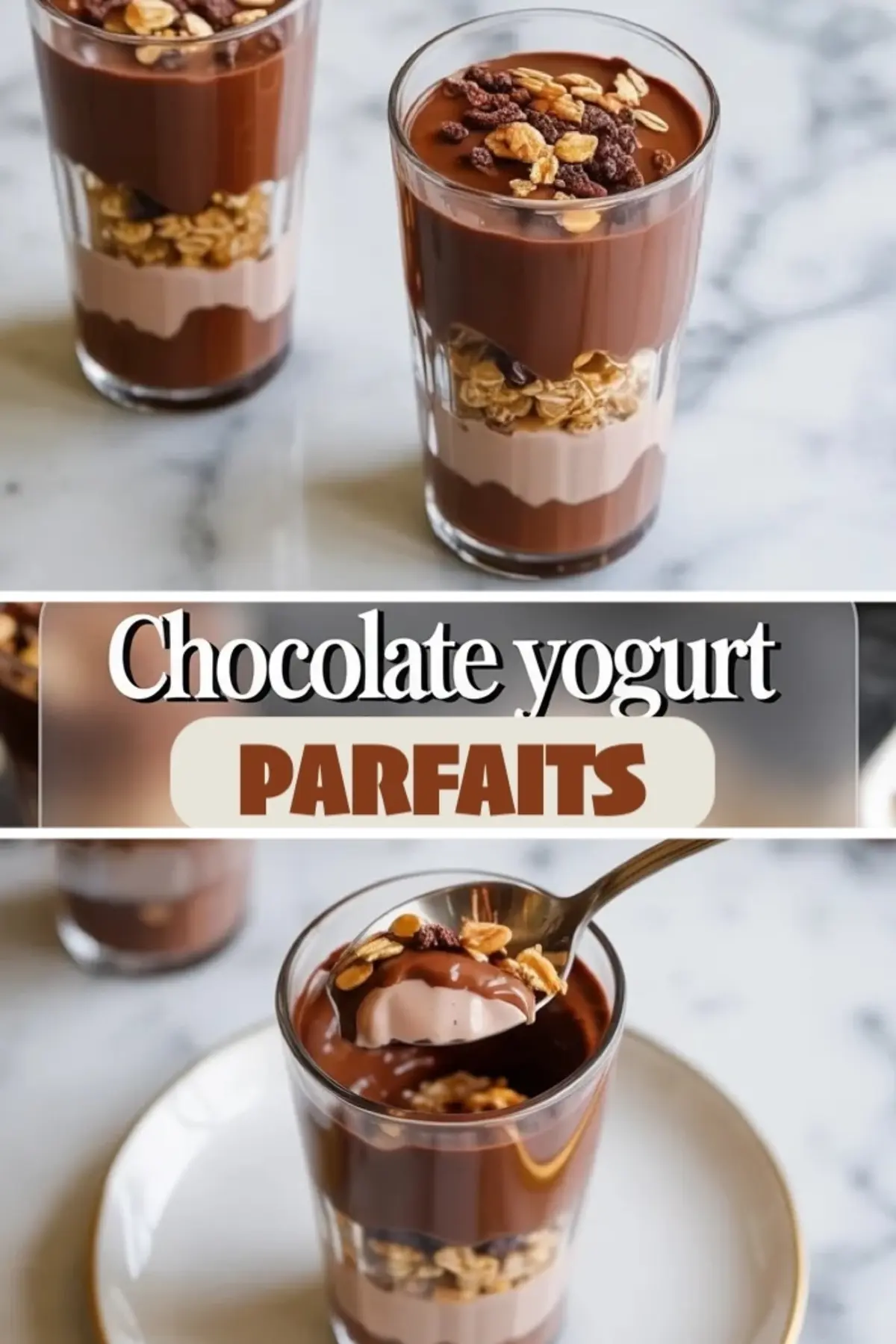 Healthy Chocolate Yogurt Parfait with Granola