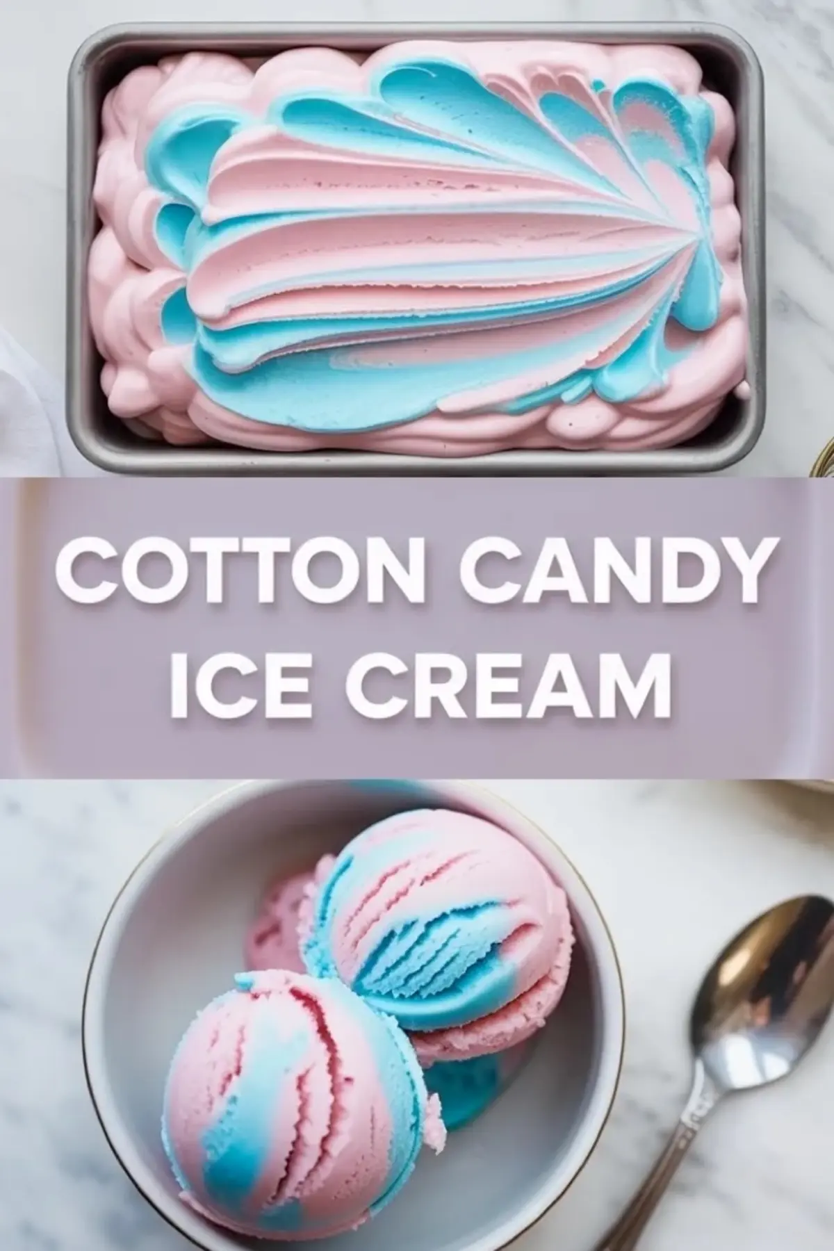 Cotton Candy Ice Cream – Easy Homemade Summer Treat