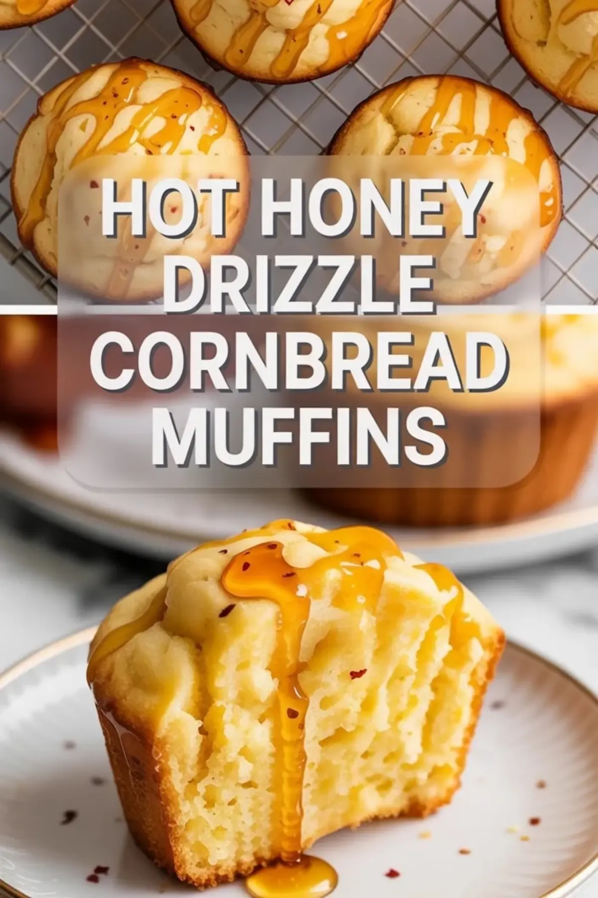 Honey Cornbread Muffins Recipe – Hot Honey Drizzle Cornbread Muffins