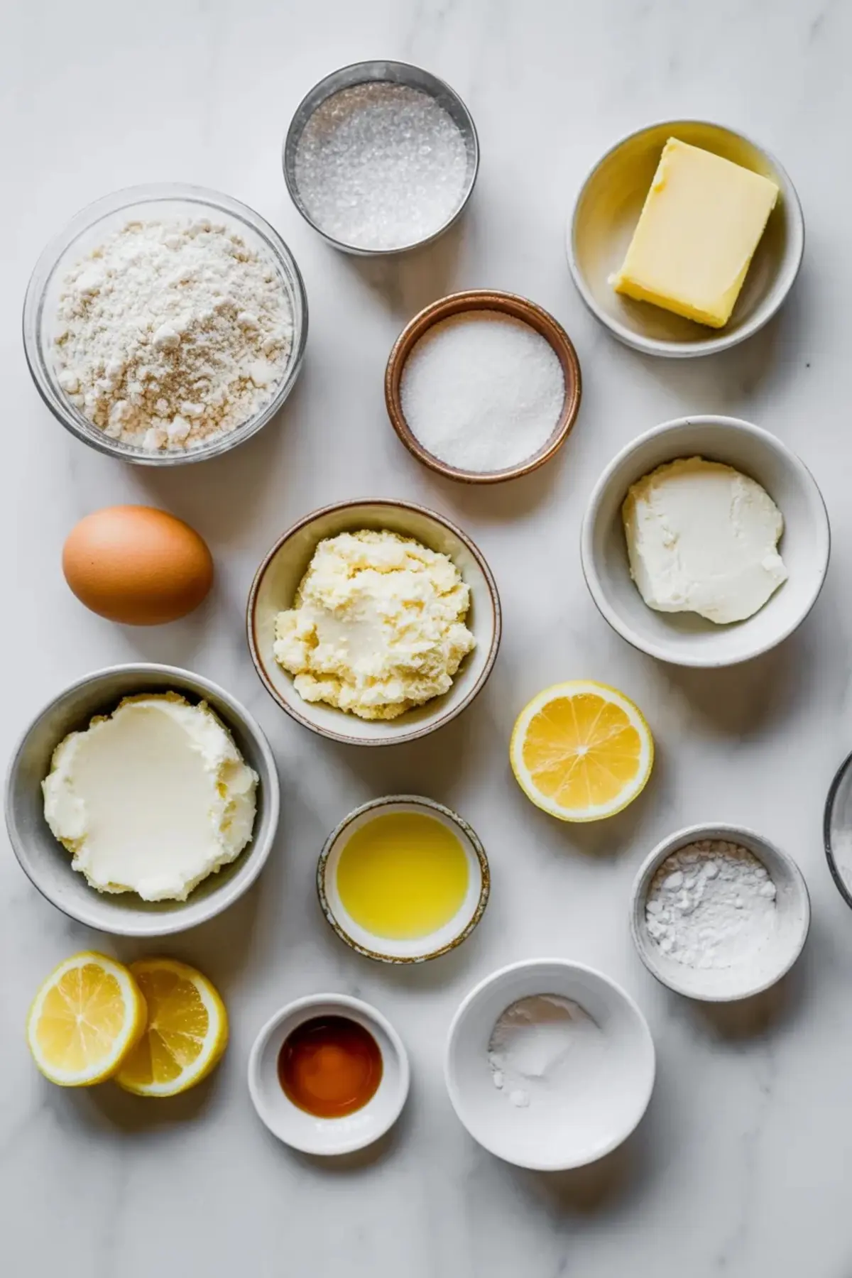 Collage of lemon cheesecake cookies with ricotta showing the finished cookies and the soft cookie texture.