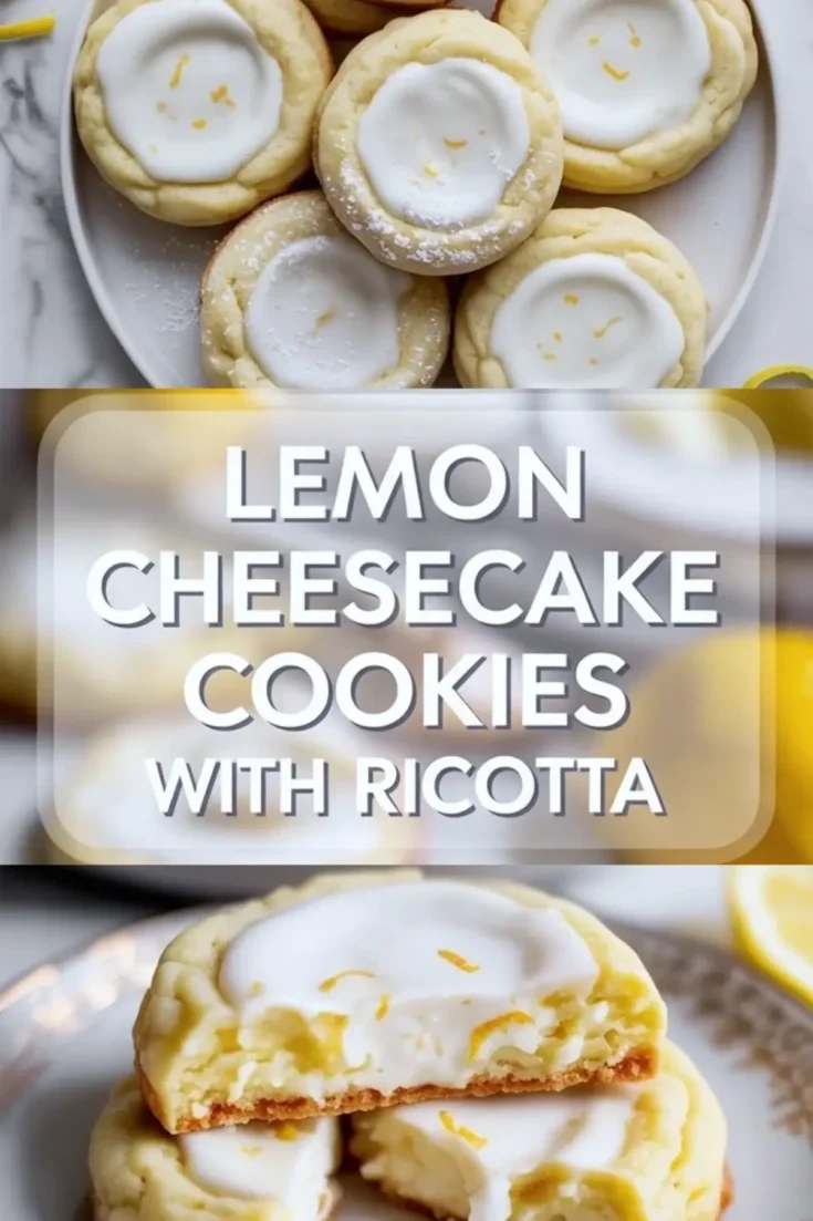 Cookie scoop portions for lemon cheesecake cookies with ricotta on a baking tray before baking.