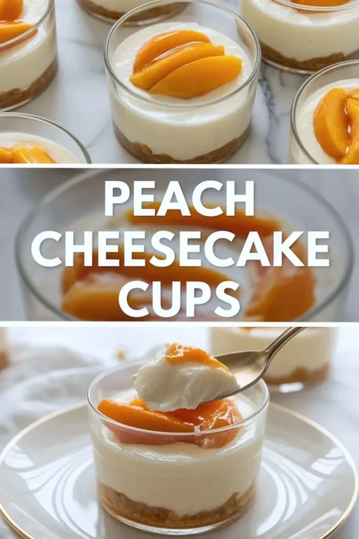 Crushed biscuit crumbs and melted butter in a glass bowl for the base of peach cheesecake cups.