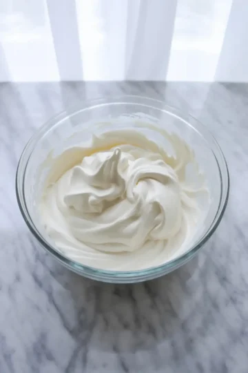 Peach cheesecake cups in clear glasses topped with fresh peach slices, showing the creamy filling and buttery crumb base from above.