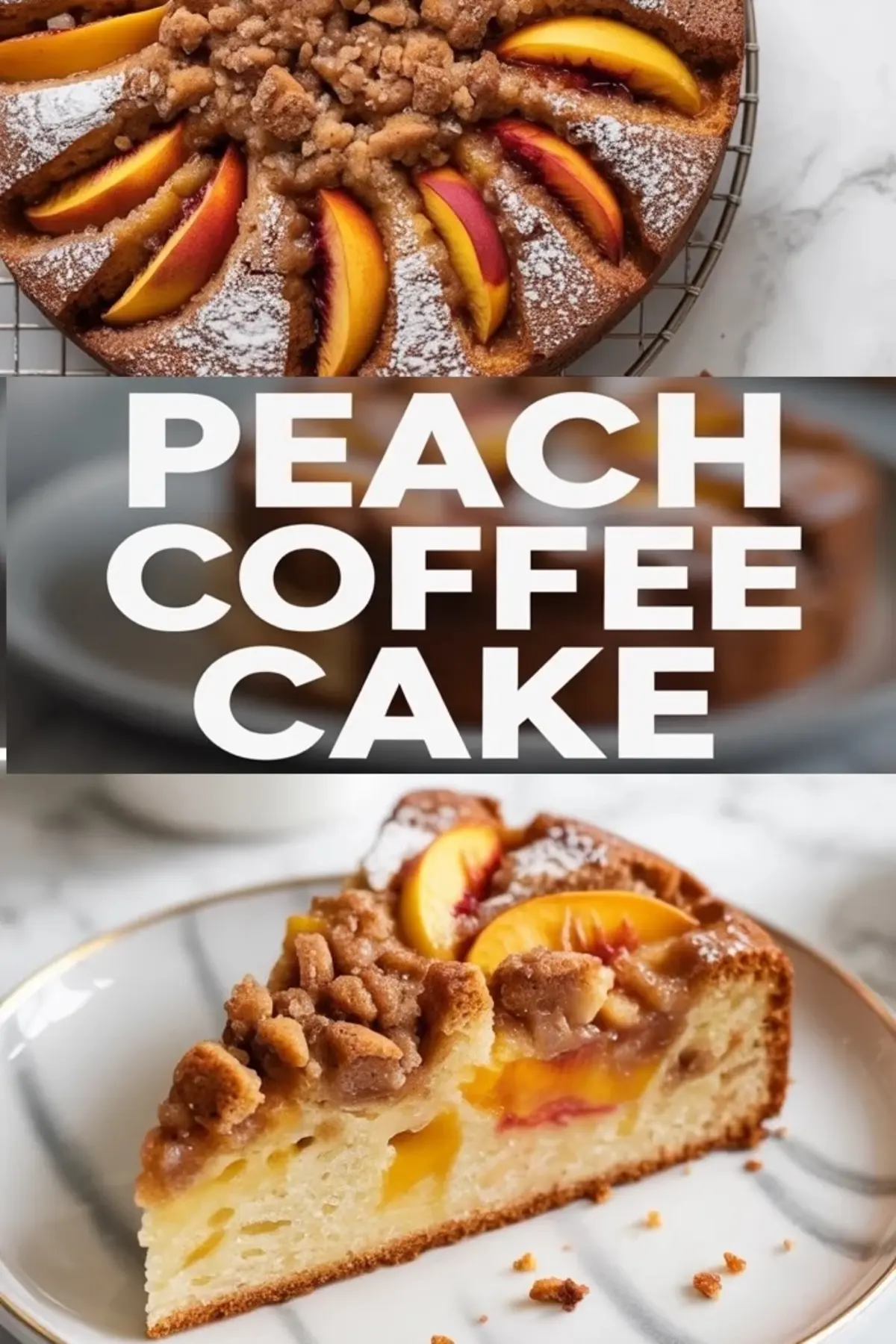 Peach Coffee Cake – Cinnamon Streusel Brunch Cake