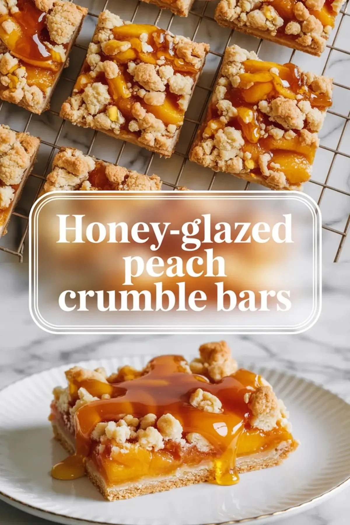 Honey-Glazed Peach Crumble Bars