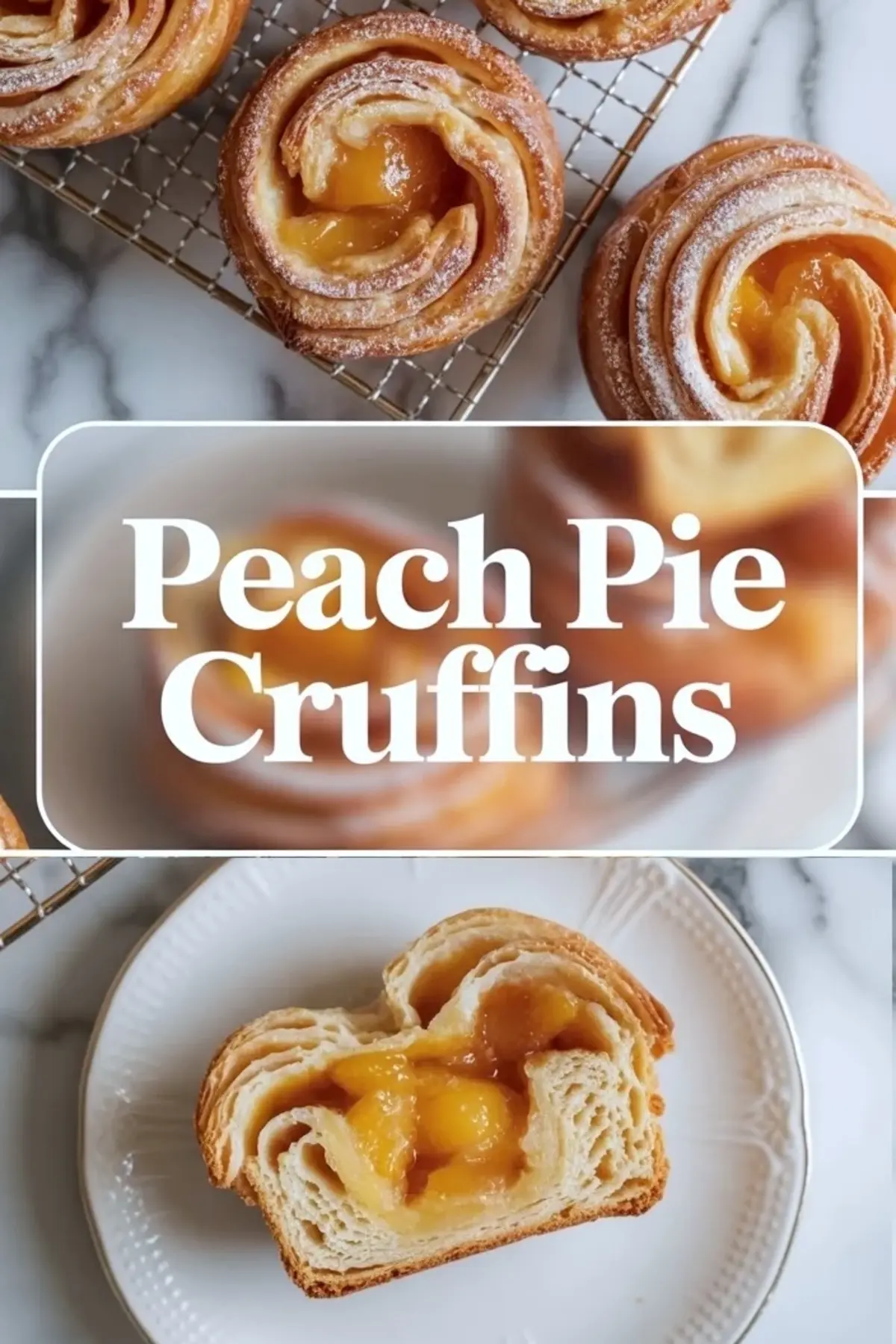 Peach Pie Cruffins – Flaky Peach Pie Pastry Recipe