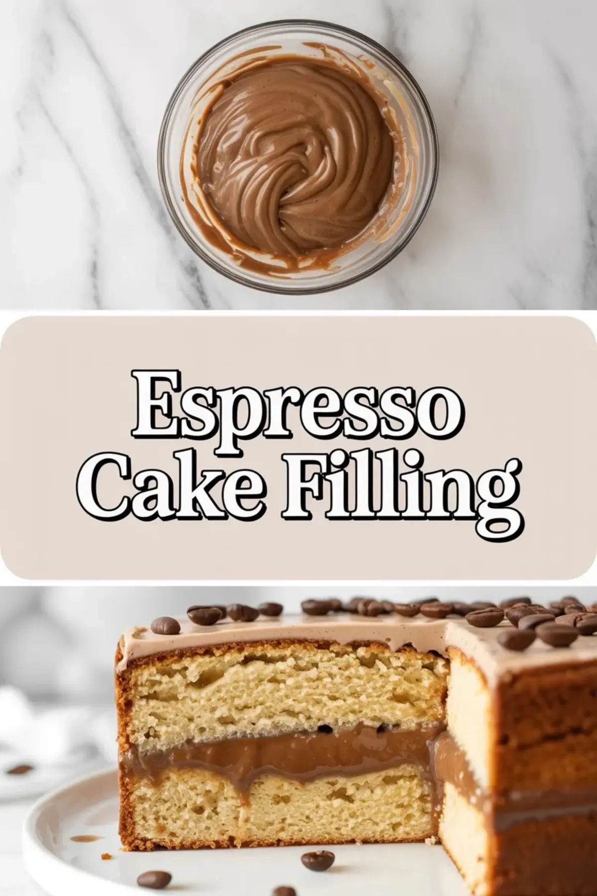 Espresso Cake Filling Recipe for Layer Cakes and Cupcakes